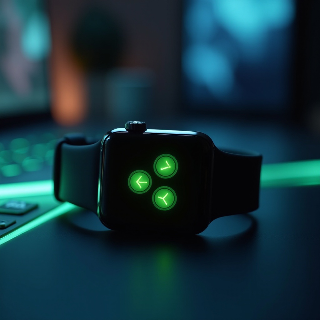 apple watch green light always on
