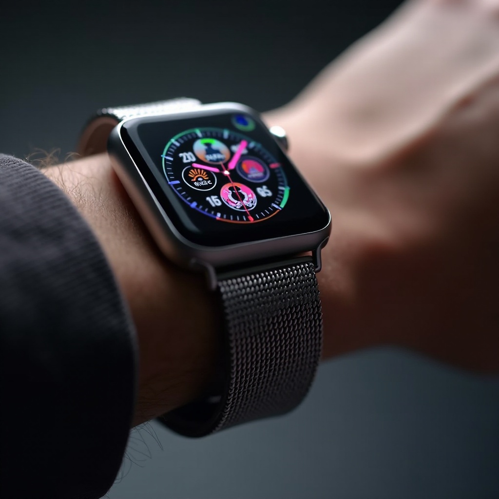 reloj inteligente con correa de acero